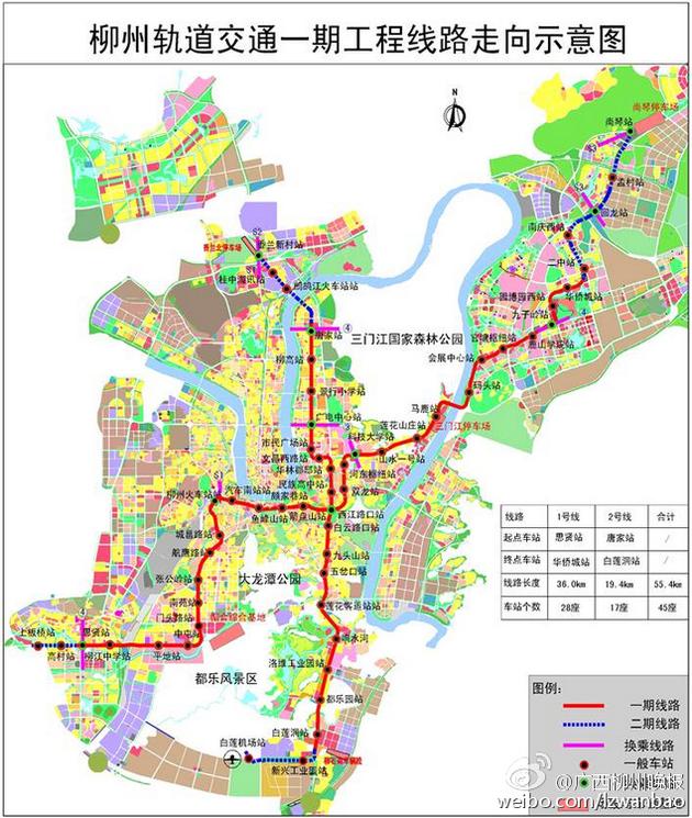 柳州地鐵一號(hào)線站點(diǎn)線路圖,柳州軌道交通柳州地鐵1號(hào)線規(guī)劃圖